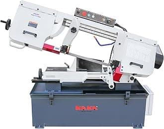 KAKA INDUSTRIAL Horizontal Metal Cutting Bandsaw,10 Inch (254mm) 2HP 220V Single Phase, 4-Speed, Hydraulic Feed, Coolant System, Steel Aluminum Pipe Structural Fabrication BS-1018B