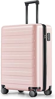 Carry On Luggage 22x14x9 Airline Approved, 20 Inch Luggage with Smooth Spinner Wheels, Lightweight, Hard Shell PC Suitcase Carry-On, Travel Luggage, TSA Approved (Pink, Rhine Basic)