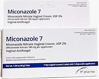 h2 pharma Miconazole 7 - Miconazole Nitrate Cream, USP 2%, 1.59 oz Tube