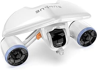 sublue Mix Underwater Scooter with Action Camera Mount 30 Minutes 40M Waterproof Dual Motors Water Sports Swimming Pool Diving Snorkeling Water Scooter for Kids Adults (Arctic White)