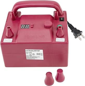 OriGlam Portable Electric Balloon Blower Pump, Dual Nozzle Rose Red Balloon Air Inflator, 110V 680W with 2 Inflation Nozzles For Decoration