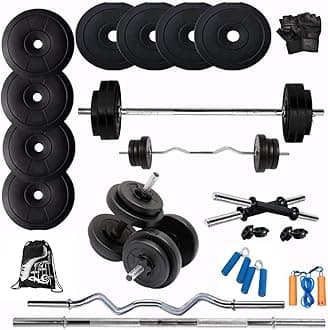 Bodyfit Fitness Home Gym Set (10kg-100kg) dumbles Set for Home Gym & Fitness Equipment,Exercise Set. (80 Kg Gym Set)