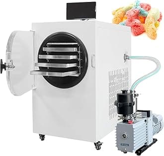 Freeze Dryer Machine for Home Food Preservation, 4-Layer Stainless Steel Trays, 8.8-13.2 LBS/Batch, 7" Touch Screen, Electric Defrost, Fruit Vegetable Processing