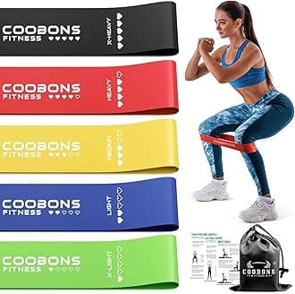 Resistance Bands for Legs and Butt, Exercise Bands Booty Bands Hip Bands Wide Workout Bands Sports-Fitness Bands Stretch Resistance Loops Band Anti Slip Elastic (Set of 3)