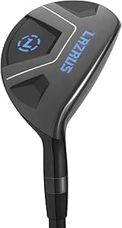 LAZRUS GOLF Premium Hybrid Golf Club for Men - 2, 3, 4, 5, 6, 7, 8, 9, PW Right & Left Handed Single Clubs, Graphite Shaft, Regular Flex (Mens, RHB #7)