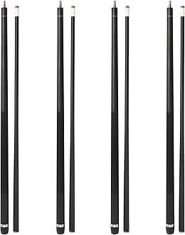 GSE Games & Sports Expert 58" 2-Piece Fiberglass Graphite Composite Billiard Pool Cue Stick, Set of 4 Pool Cues Sticks, 18/19/20/21oz Billiard Cue Sticks (Matte Black)