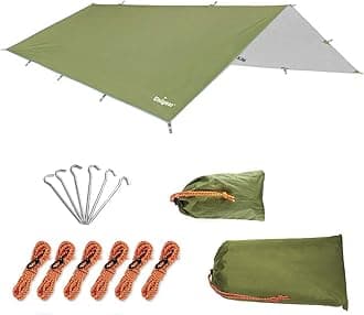 Unigear Hammock Rain Fly Waterproof Tent Tarp, 16.5x9.8ft, UV Protection and PU 3000mm Waterproof, Lightweight for Camping, Backpacking and Outdoor Adventure