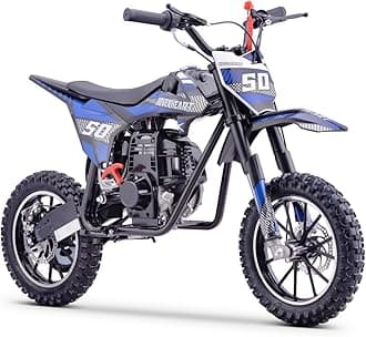 Gas Dirt Bike, Kids Dirt Bike, 39cc 4-Stroke Gas Powered Kids Motorcycle with Mountain Tire, Suspensions, 19Mph Disc Brakes Mini Bike, NO Oil Mix Required