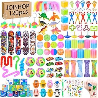 JOISHOP 120Pcs Party Bag Fillers Unisex Prize Box Toys Assortment Toys Classroom Prizes Rewards Goodie loot Bag Fillers for Boys Girls Birthday Party Favors